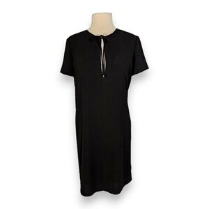 NWT Theory Antazie Black Drapey Crepe Dress